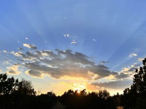 blue and golden sky