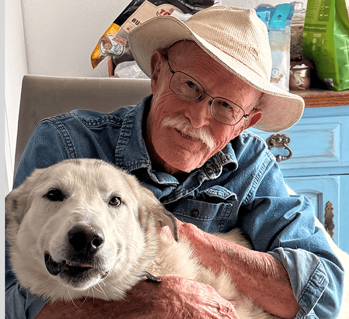 Jim Williams with dog